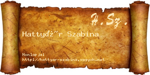 Hattyár Szabina névjegykártya