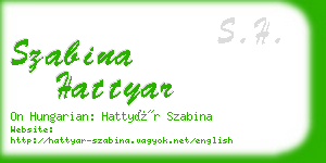 szabina hattyar business card